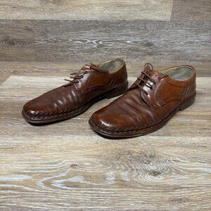 Vero Cuoio Men’s  Brown Square toe Classic Dress Shoes Made in Italy.  E…